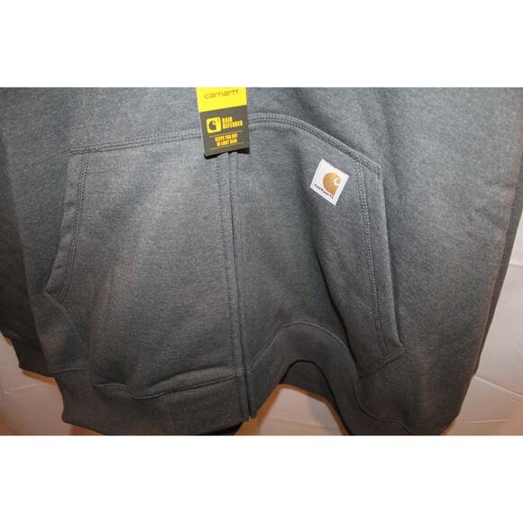 Carhartt Men's Rain Defender Heavyweight Hooded Full Zip Sweatshirt 4XL NWT GRAY - Picture 5 of 7